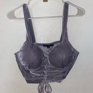 Light purple velvet top